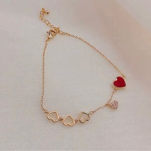 Exquisite gold plated Heart Charm Bracelets for Women Designer Creativity Luxury